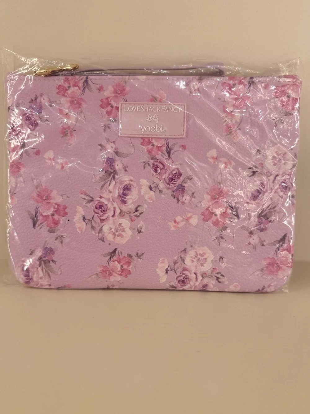 LoveShackFancy X Target Yoobi Lavender Floral Zip Pouch